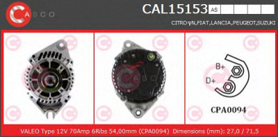 CASCO cal15153as -  Генератор