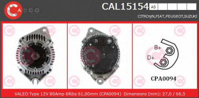 CASCO cal15154as -  Генератор