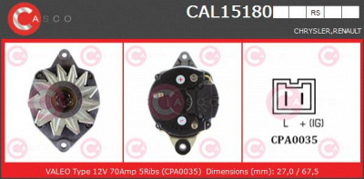 CASCO cal15180rs -  Генератор