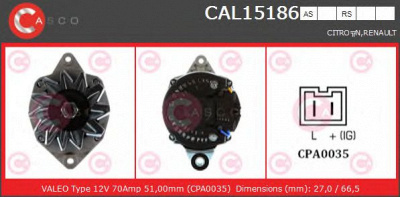 CASCO cal15186rs -  Генератор
