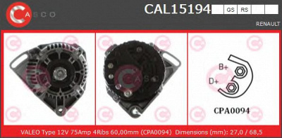 CASCO cal15194gs -  Генератор