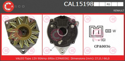CASCO cal15198rs -  Генератор