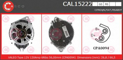 CASCO cal15222gs -  Генератор