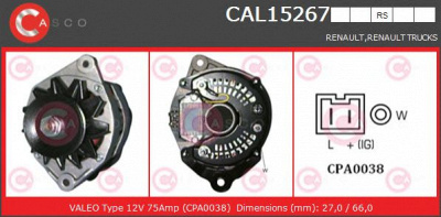 CASCO cal15267rs -  Генератор