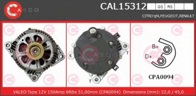 CASCO cal15312rs -  Генератор
