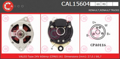 CASCO cal15604gs -  Генератор