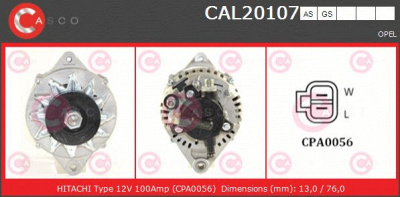 CASCO cal20107as -  Генератор