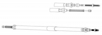CEF ar02102 -  Трос, стояночная тормозная система