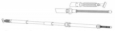 CEF fa02237 -  Трос, стояночная тормозная система