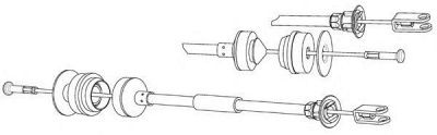 CEF pu01100 -  Трос, управление сцеплением