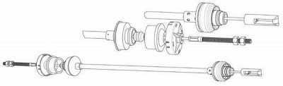 CEF pu01132 -  Трос, управление сцеплением