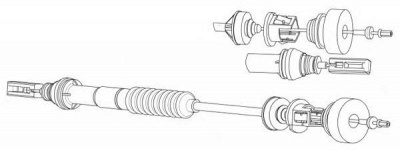 CEF pu01153 -  Трос, управление сцеплением