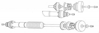 CEF pu01155 -  Трос, управление сцеплением