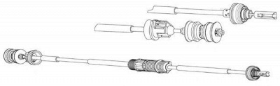 CEF pu01161 -  Трос, управление сцеплением