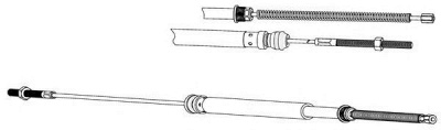 CEF pu02158 -  Трос, стояночная тормозная система