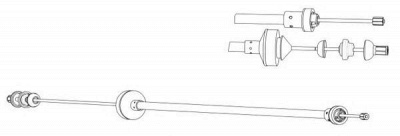 CEF rt01183 -  Трос, управление сцеплением