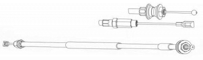 CEF vw01165 -  Трос, управление сцеплением