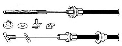 CEF vw01167 -  Трос, управление сцеплением