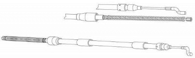 CEF vw02158 -  Трос, стояночная тормозная система