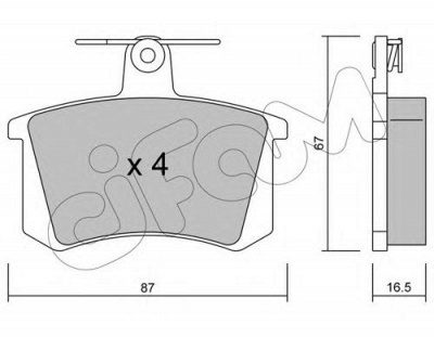 CIFAM 8220480 -  Комплект тормозных колодок, дисковый тормоз