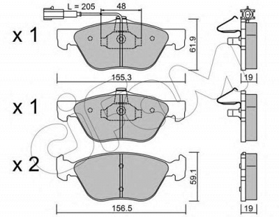 CIFAM 8220832 -  Комплект тормозных колодок, дисковый тормоз