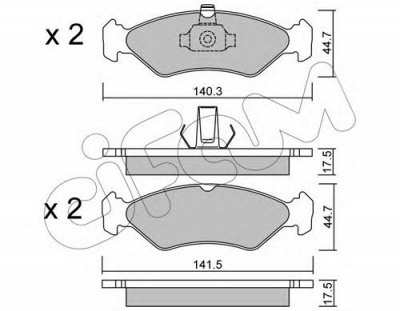 CIFAM 8220880 -  Комплект тормозных колодок, дисковый тормоз