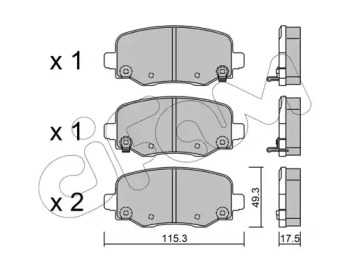 CIFAM 82210021 -  Комплект тормозных колодок, дисковый тормоз