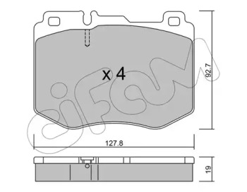 CIFAM 82210190 -  Комплект тормозных колодок, дисковый тормоз