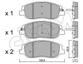 CIFAM 82210310 -  Комплект тормозных колодок, дисковый тормоз
