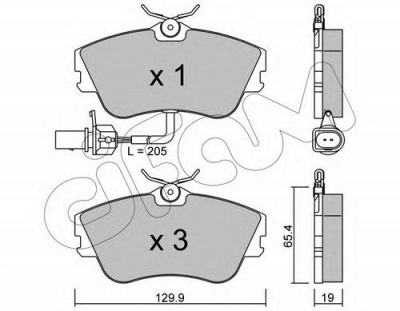 CIFAM 8221641 -  Комплект тормозных колодок, дисковый тормоз
