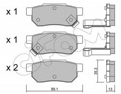 CIFAM 8221701 -  Комплект тормозных колодок, дисковый тормоз