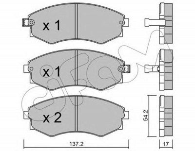 CIFAM 8221880 -  Комплект тормозных колодок, дисковый тормоз
