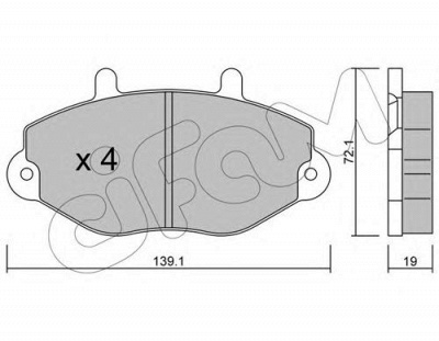 CIFAM 8221950 -  Комплект тормозных колодок, дисковый тормоз