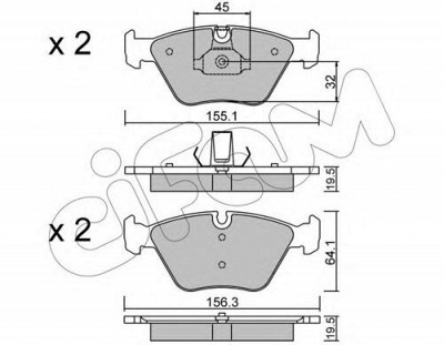 CIFAM 8222073 -  Комплект тормозных колодок, дисковый тормоз
