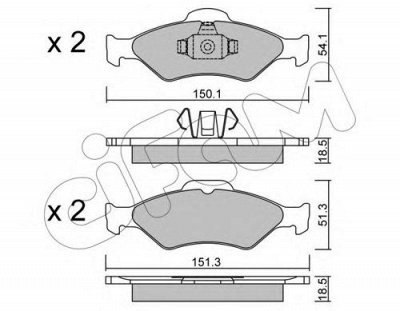 CIFAM 8223150 -  Комплект тормозных колодок, дисковый тормоз