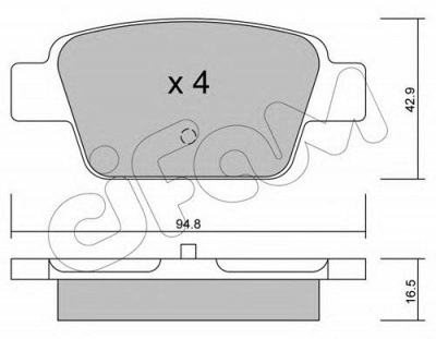 CIFAM 8223230 -  Комплект тормозных колодок, дисковый тормоз