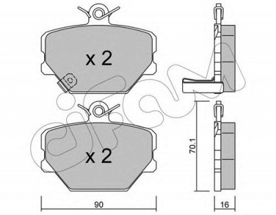 CIFAM 8223410 -  Комплект тормозных колодок, дисковый тормоз