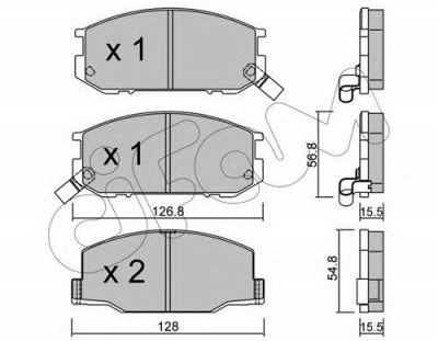 CIFAM 8224250 -  Комплект тормозных колодок, дисковый тормоз