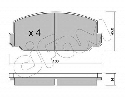 CIFAM 8224610 -  Комплект тормозных колодок, дисковый тормоз