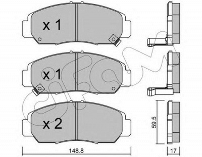 CIFAM 8224620 -  Комплект тормозных колодок, дисковый тормоз