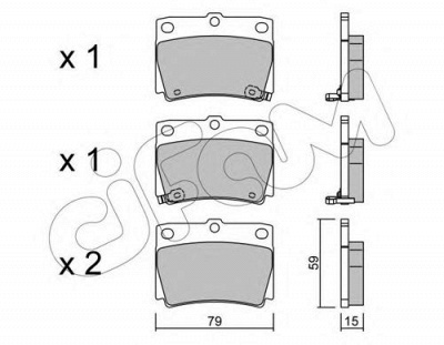 CIFAM 8224840 -  Комплект тормозных колодок, дисковый тормоз