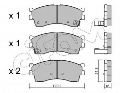 CIFAM 8225120 -  Комплект тормозных колодок, дисковый тормоз