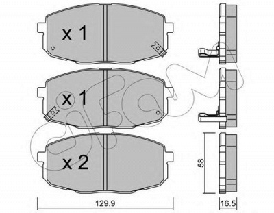 CIFAM 8225130 -  Комплект тормозных колодок, дисковый тормоз