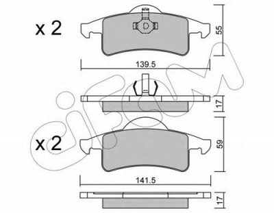 CIFAM 8225260 -  Комплект тормозных колодок, дисковый тормоз