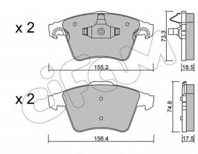 CIFAM 8225524 -  Комплект тормозных колодок, дисковый тормоз
