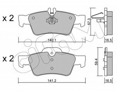 CIFAM 8225680 -  Комплект тормозных колодок, дисковый тормоз