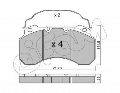 CIFAM 8225880 -  Комплект тормозных колодок, дисковый тормоз