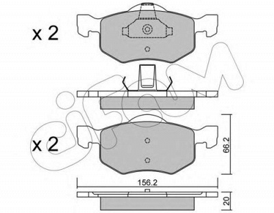 CIFAM 8226090 -  Комплект тормозных колодок, дисковый тормоз