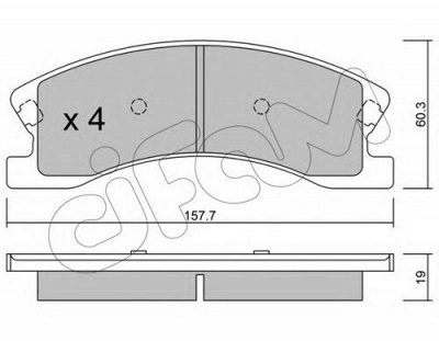 CIFAM 8226260 -  Комплект тормозных колодок, дисковый тормоз