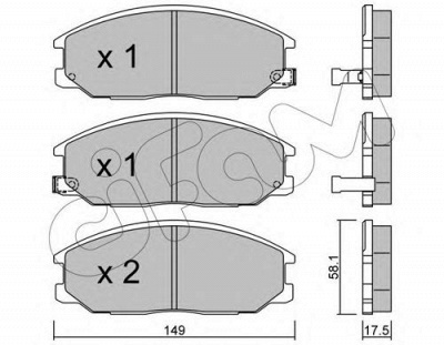 CIFAM 8226320 -  Комплект тормозных колодок, дисковый тормоз